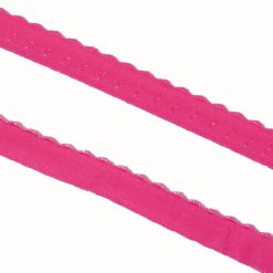 Gummiband mit Bogenkante fuchsia Detail