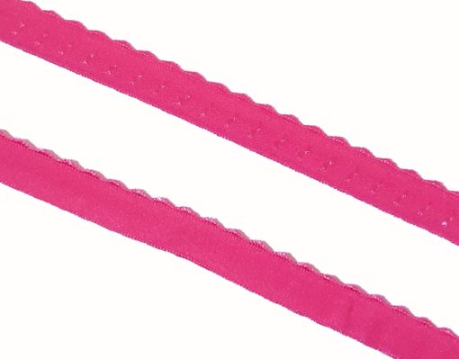 Gummiband mit Bogenkante fuchsia Detail