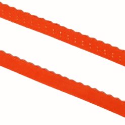 elastisches Einfassband mit Wellenkante orange Detail