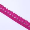 Gummi mit Picot Spitze pink Detail