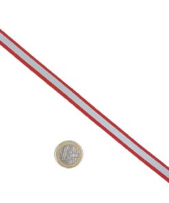 rotes Reflektorband Größenvergleich Euro