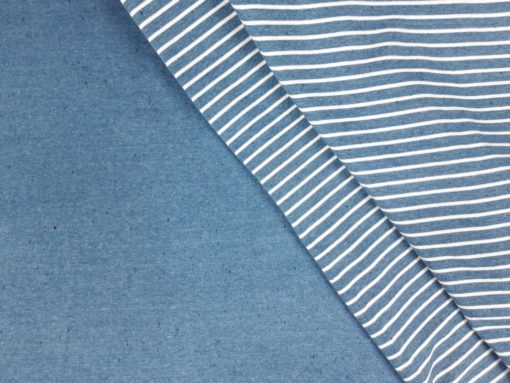 SanDaLu Streifen und uni Kombi blau