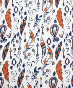 SanDaLu Jersey Boho Federn Detail
