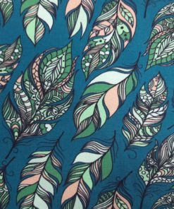 SanDaLu Jersey Stoff mit Federmotiv Detail