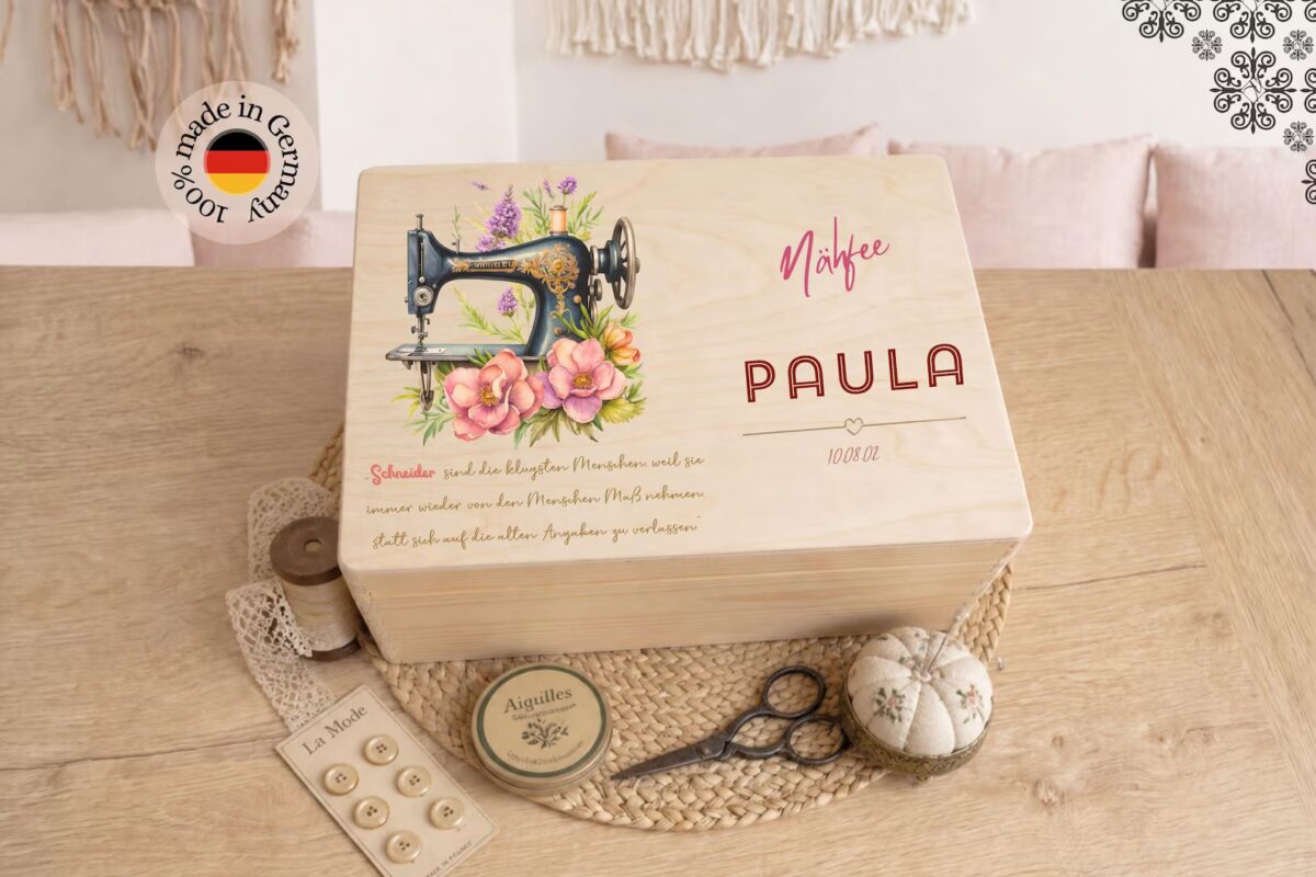 SanDaLu Geschenkidee Nähkiste personalisiert
