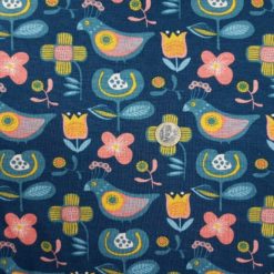Stoff mit retro Blumen Detail Euro