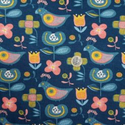 Stoff mit retro Blumen Detail Euro