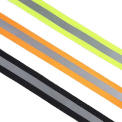 Webband mit Reflektor Streifen orange, neon gelb, schwarz