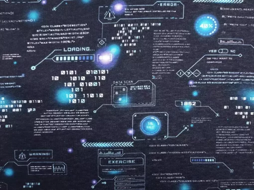 angerauter Sweatstoff Computer Matrix Details