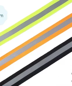 SanDaLu Webband mit Reflektorstreifen in neon gelb, neon orange und schwarz