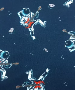 SanDaLu Jersey Stoff Astronaut mit Gitarre Detail