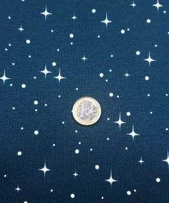 Jersey panel Astronaut Kombistoff Sterne Größenvergleich Euro