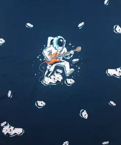 Stoffpanel Weltraum Astronaut mit e-Gitarre