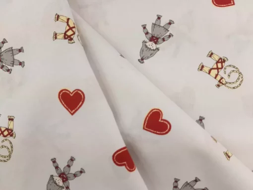 SanDaLu Weihnachtsstoff mit skandinavischen Motiven Falten
