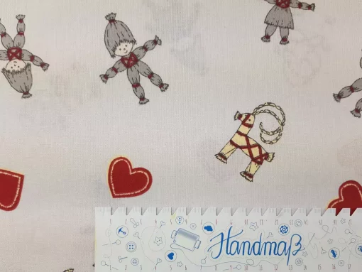 SanDaLu Weihnachtsstoff mit skandinavischen Motiven Lineal
