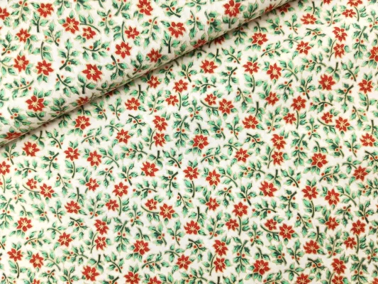 SanDaLu Webware Weihnachtsstern und Ilex creme Ballen