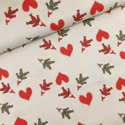 SanDaLu Weihnachtsstoff Baumwolle im skandinavischen Stil