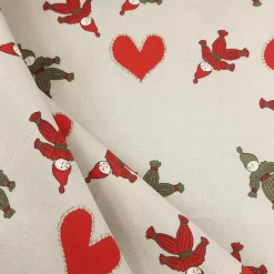 SanDaLu Weihnachtsstoff Baumwolle im skandinavischen Stil Falten