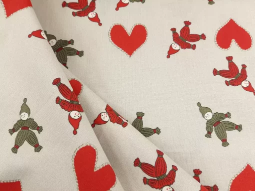 SanDaLu Weihnachtsstoff Baumwolle im skandinavischen Stil Falten