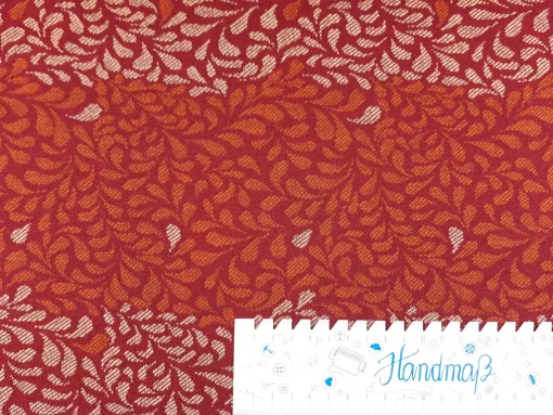 Strick Jacquard Blätter von Blaubeerstern Lineal waagerecht