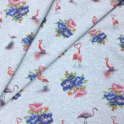 Sommersweat mit Flamingos Falten