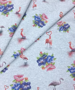 Sommersweat mit Flamingos Falten
