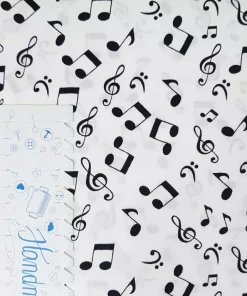 weißer Musik Stoff Lineal senkrecht