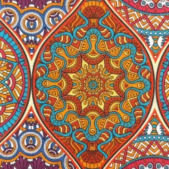 Ottoman Stoff Mandala Detail