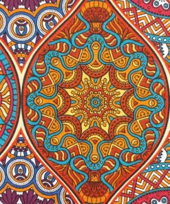 Ottoman Stoff Mandala Detail