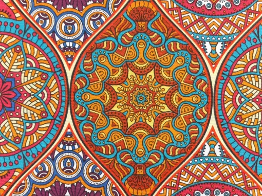 Ottoman Stoff Mandala Detail