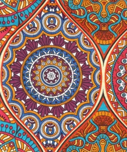 Ottoman Stoff Mandala Detail