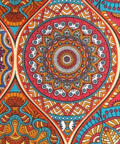 Ottoman Stoff Mandala Detail