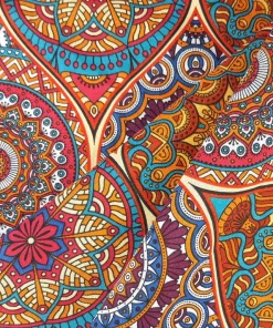 Dekostoff orientalisches Muster Falten
