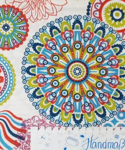 Ottoman Mandala Stoff Lineal waagerecht