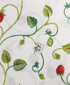 Ottoman Stoff Erdbeere Detail Blüte