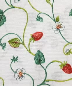 Dekostoff Erdbeere Detail