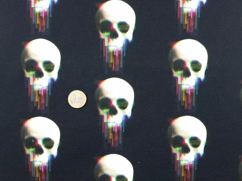 SanDaLu French Terry Totenkopf euro Größenvergleich