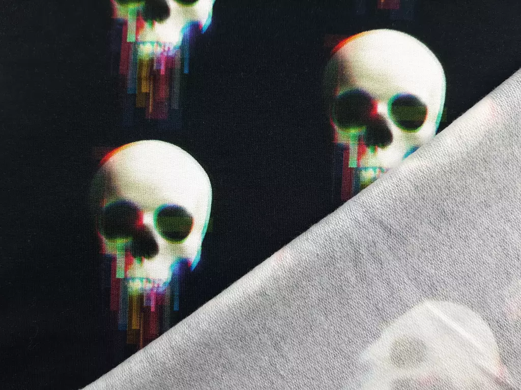 SanDaLu French Terry Totenkopf Rückseite
