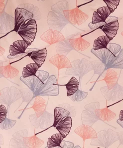 Jersey Stoff Ginkgo Blätter rosa Ballen