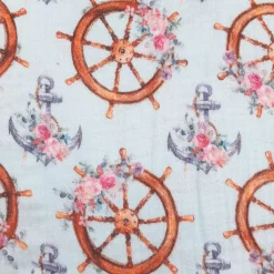 maritimer Musselin als Meterware Detail