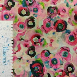 SanDaLu Blumenstoff Aquarellblüten Lineal