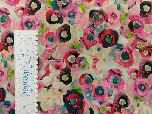 SanDaLu Blumenstoff Aquarellblüten Lineal