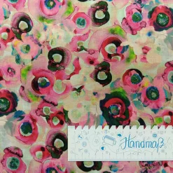 Blumenstoff Aquarellblüten Lineal