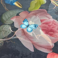 SanDaLu Jersey Panel Blumen Detail Blüte mit Schmetterling