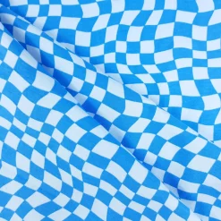 Checkerboard Stoff blau hellblau SanDaLu