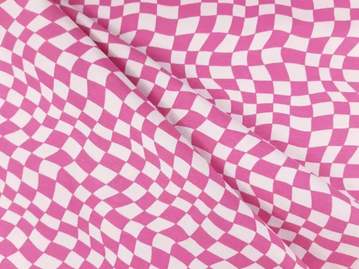 Checkerboard Stoff pink rosa Falten SanDaLu