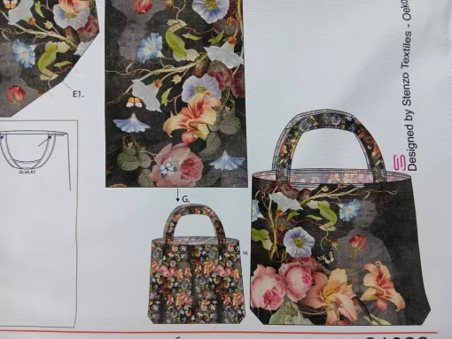 Taschenpanel mit Blumen von Stenzo fertige Tasche