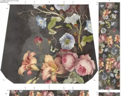 Taschenpanel mit Blumen von Stenzo großes Motiv