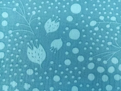 SanDaLu Musselin Fräulein Tulpe jeansblau Detail