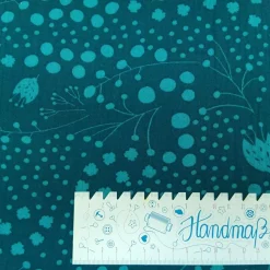 SanDaLu Musselin mit Blumen Fräulein Tulpe petrol Lineal